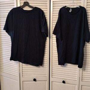Gildan Heavy Cotton Classic Black Men's T-Shirt Lot of 2